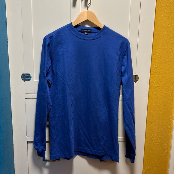 Lands' End Shirts Nwot Lands End Long Sleeve Cotton Blue Poshmark